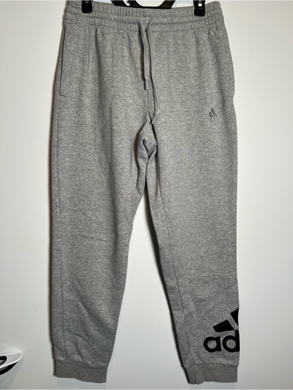Men’s Adidas Light Gray Logo Joggers